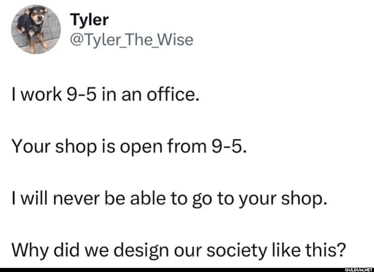 I work 9-5 in an office....
