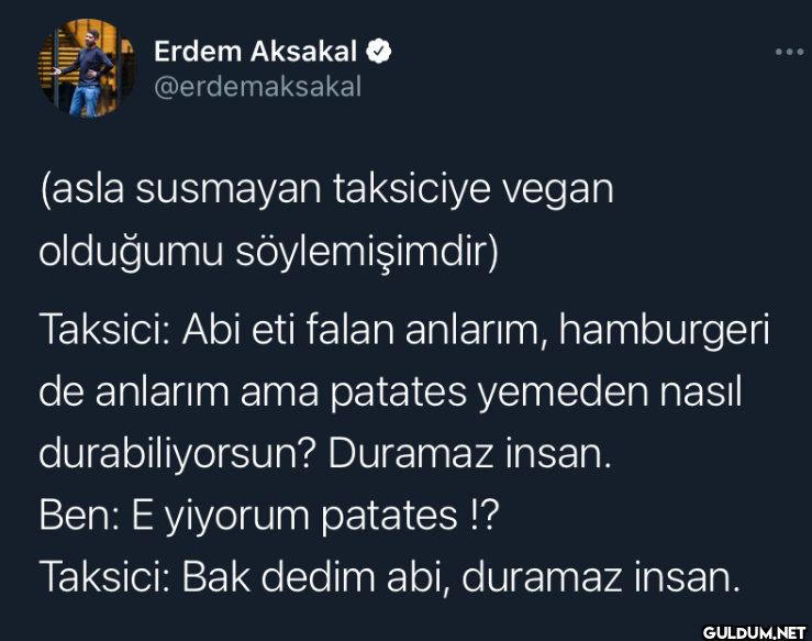 (asla susmayan taksiciye...