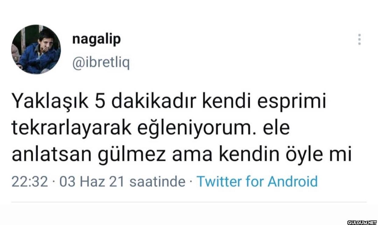 Yaklaşık 5 dakikadır kendi...