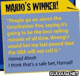 MARIO'S WINNER! "People go...