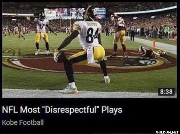 NFL Most Disrespectful...