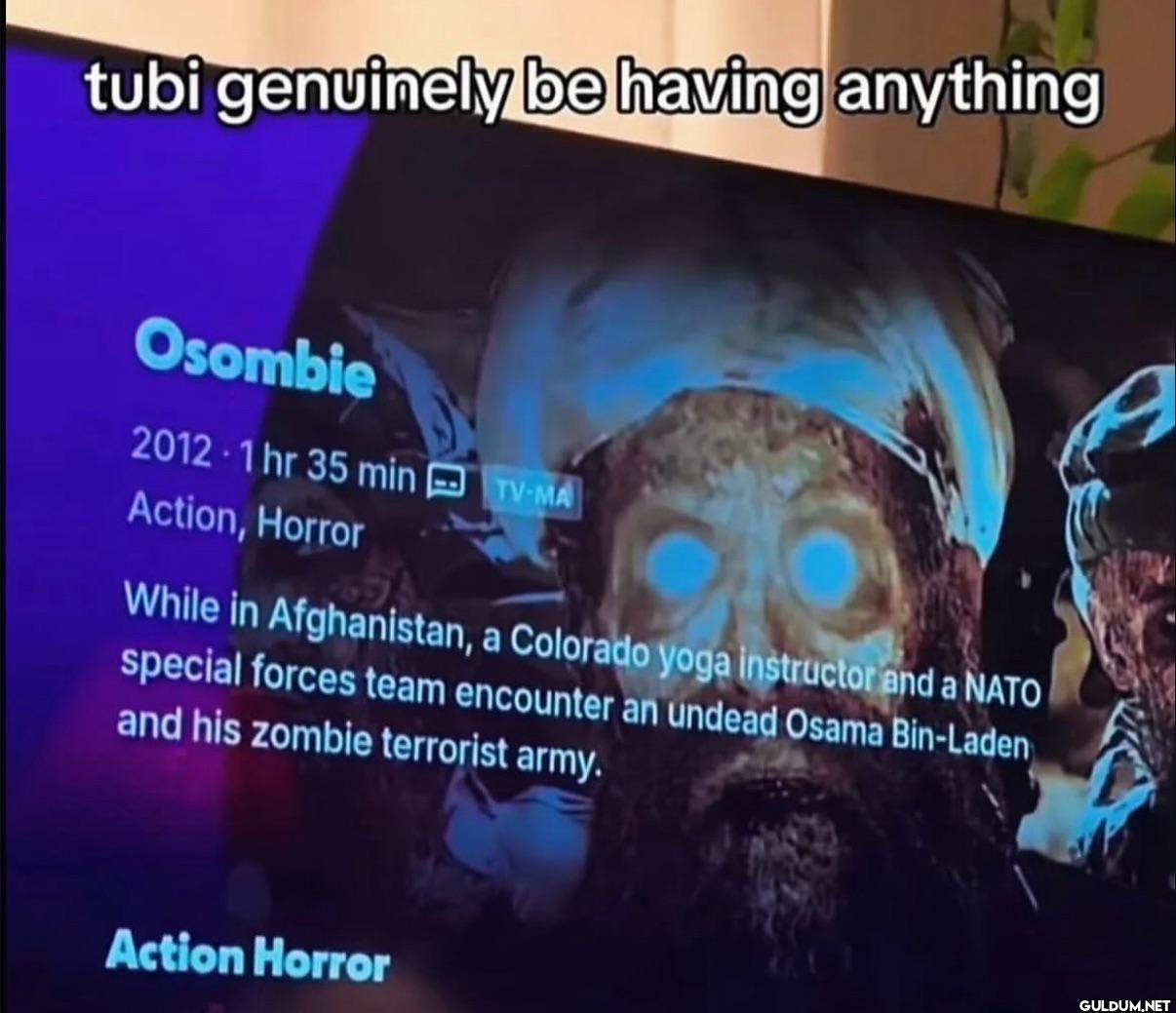 tubi genuinely be having...