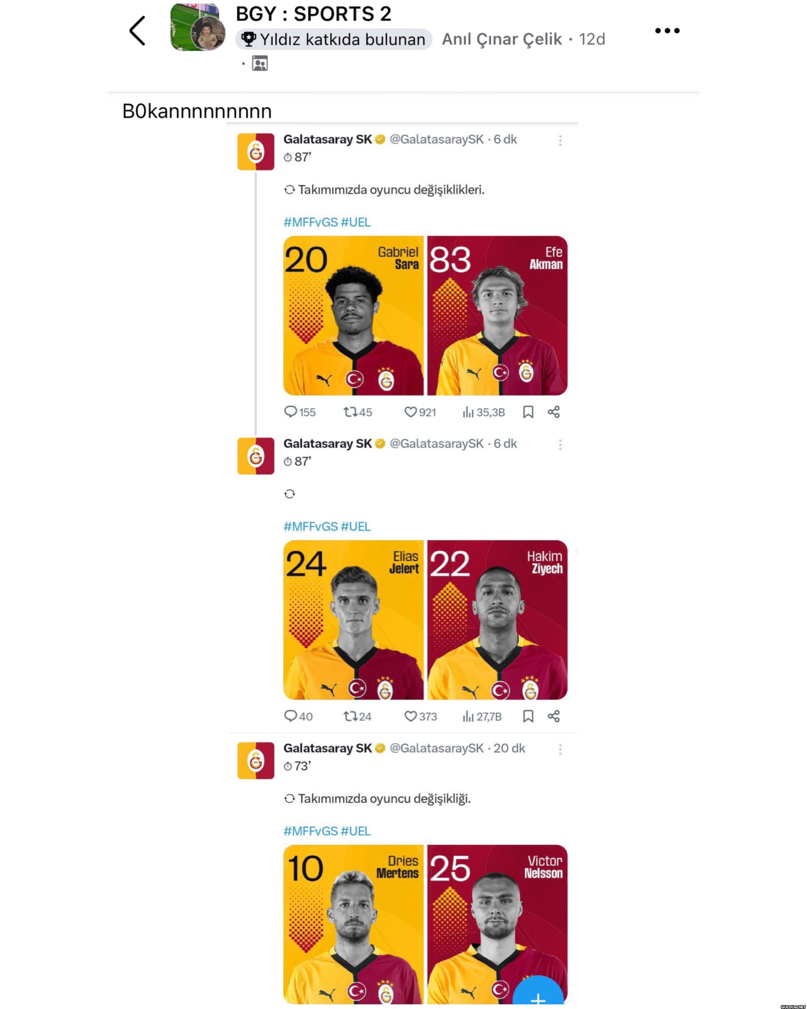 BGY: SPORTS 2 Yıldız...