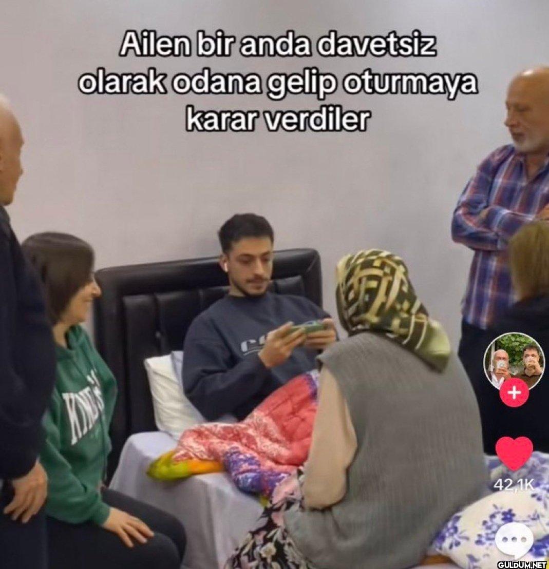 Ailen bir anda davetsiz...