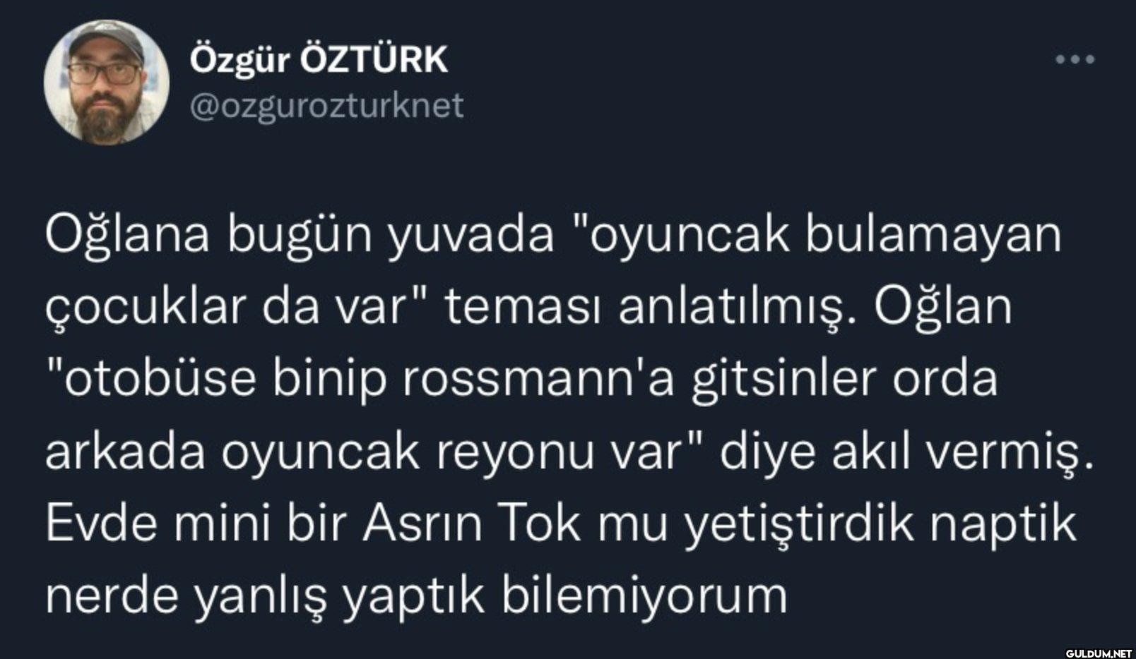 Oğlana bugün yuvada...