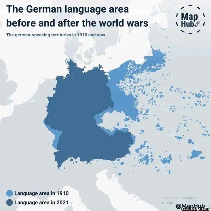 The German language area...