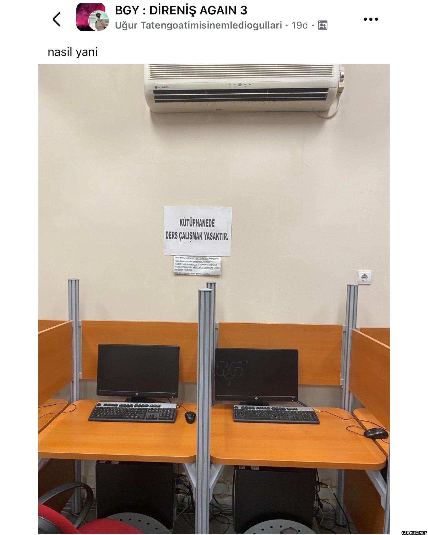 KÜTÜPHANEDE DERS ÇALIŞMAK...