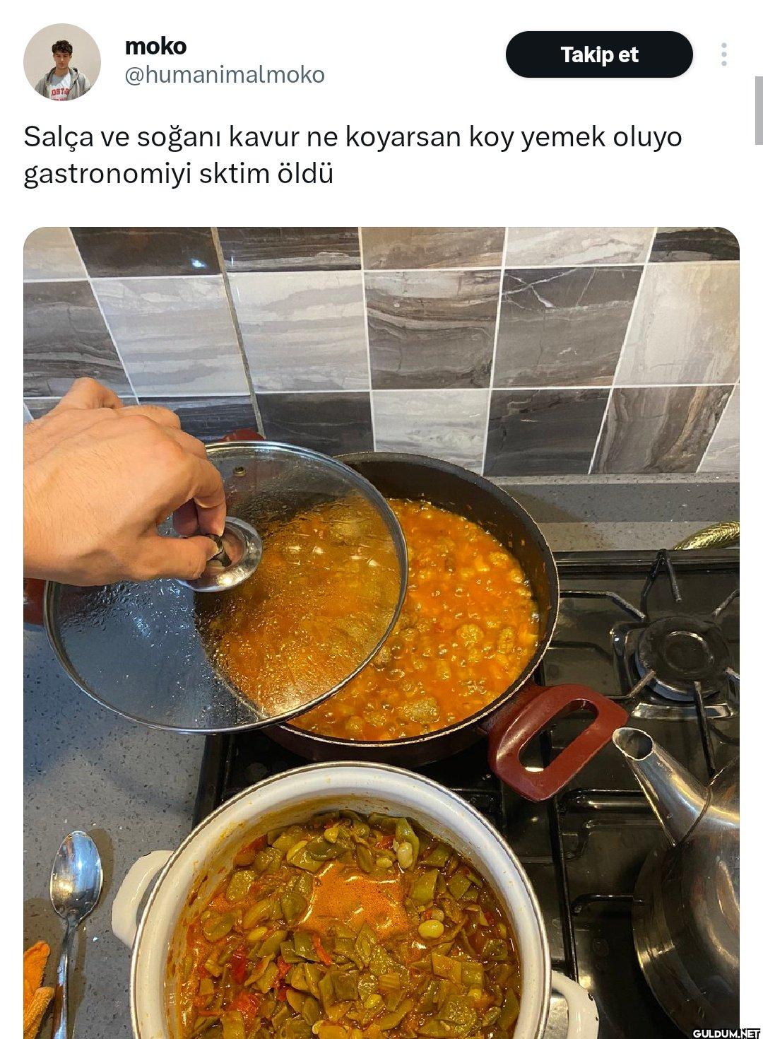 Takip et Salça ve soğanı...