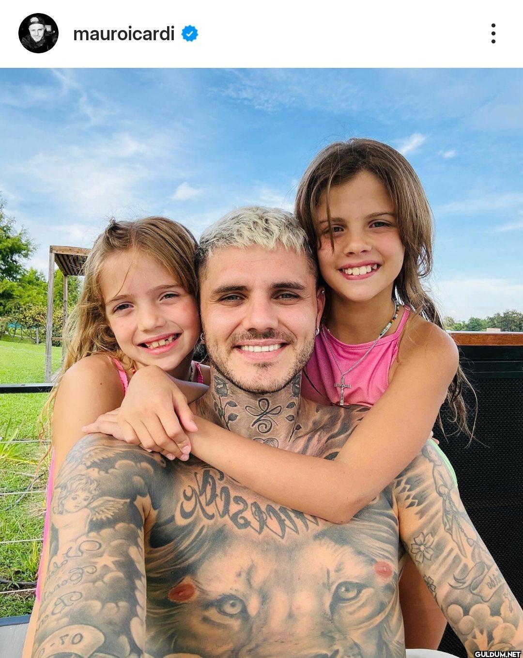 Icardi, kızlarına kavuştu....