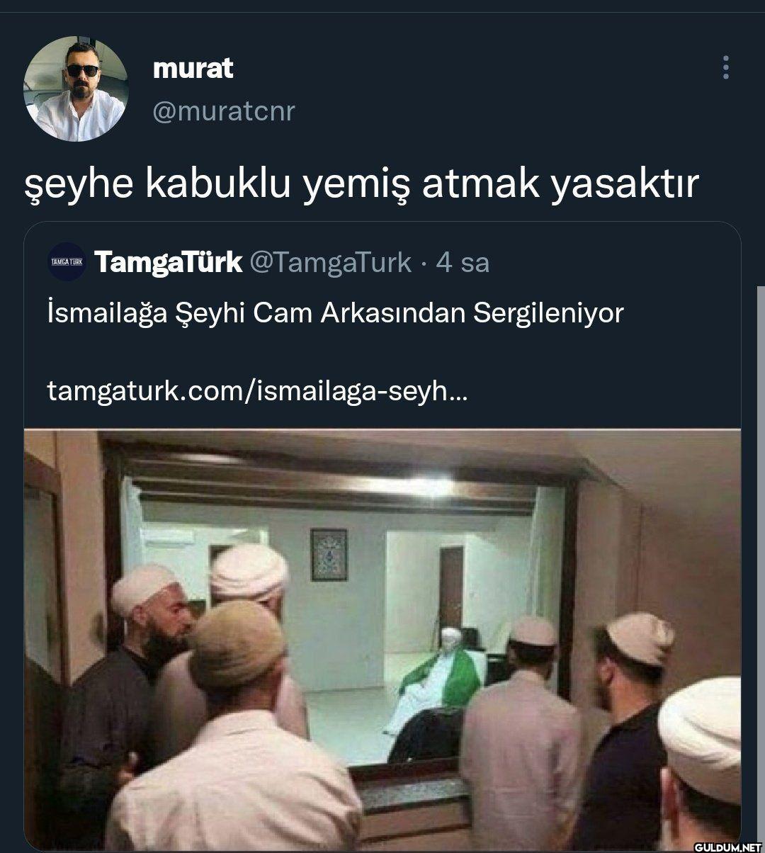 Şeyhe kabuklu yemiş atmak...