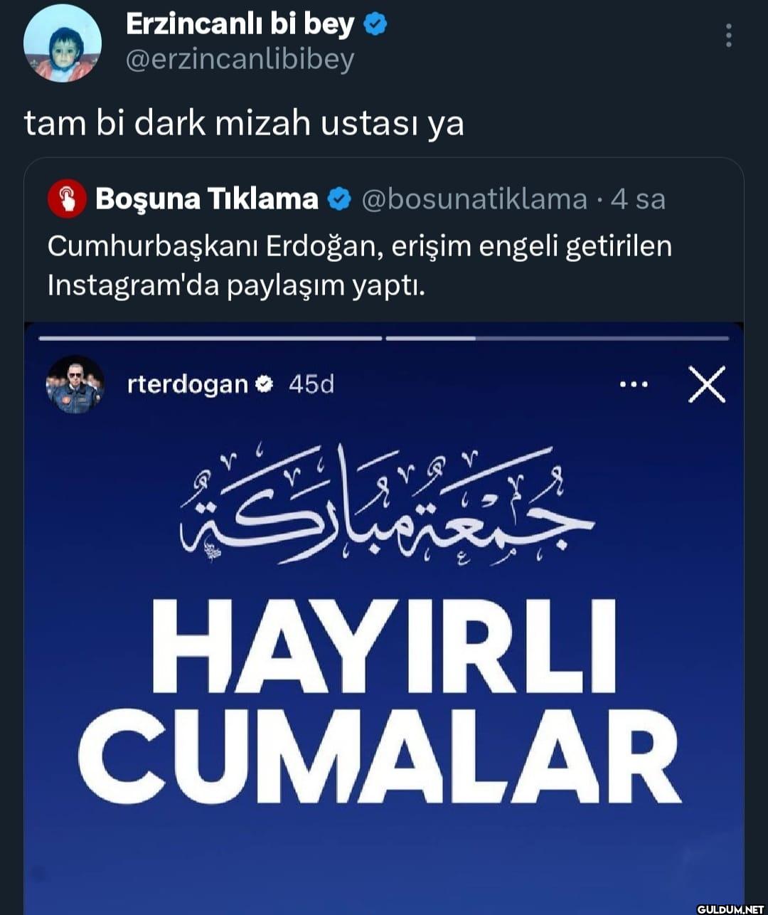 tam bi dark mizah ustası...