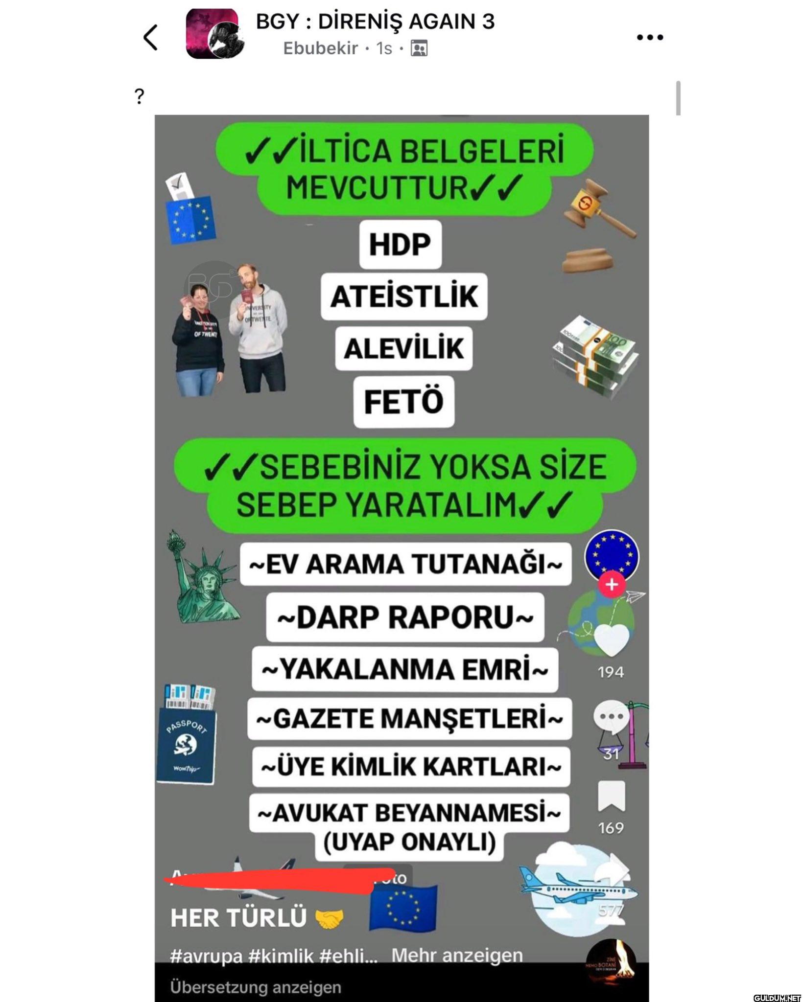 Tiktokta bir video. Bir...
