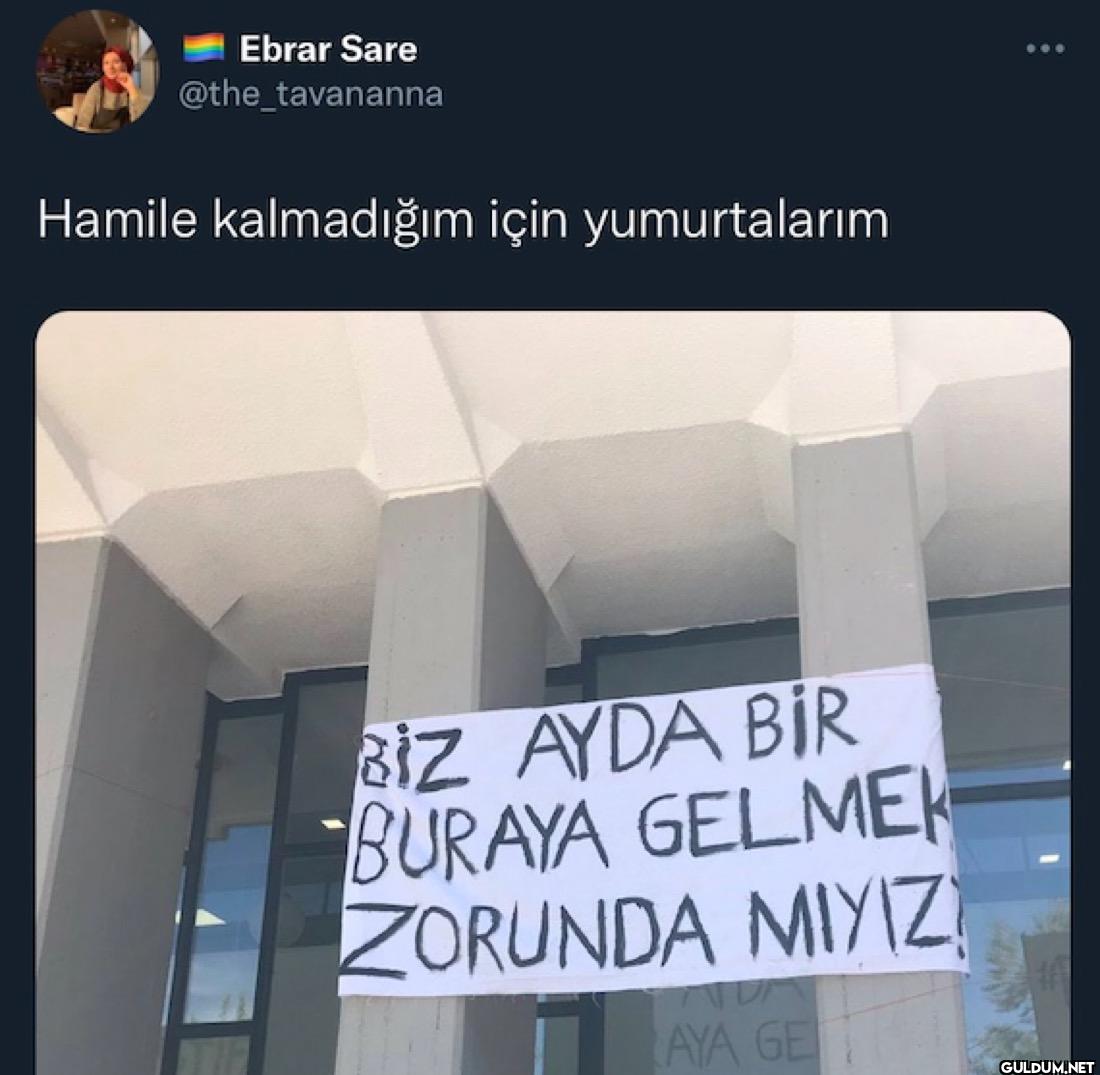 Hamile kalmadığım için...