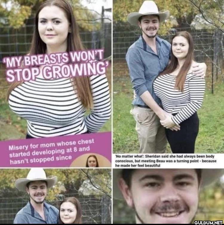 'MY BREASTS WON'T STOP...