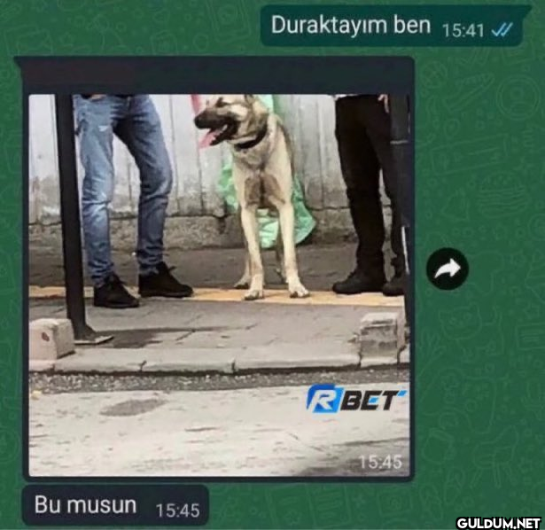 Bu musun 15:45 Duraktayım...