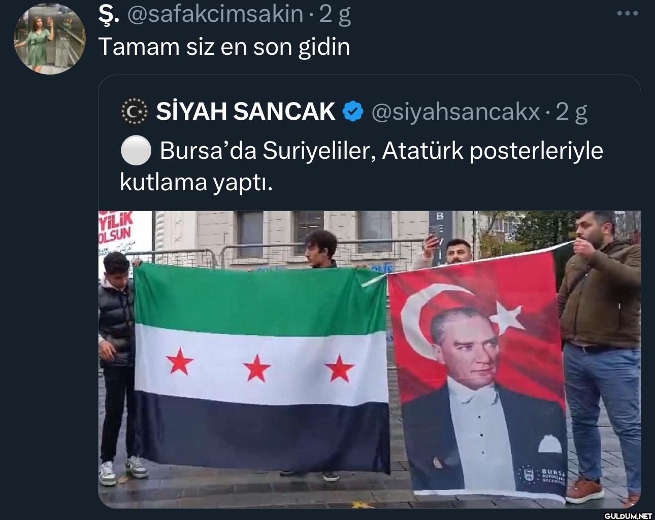 2 g Tamam siz en son gidin...