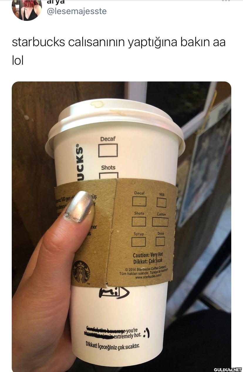 starbucks calısanının...