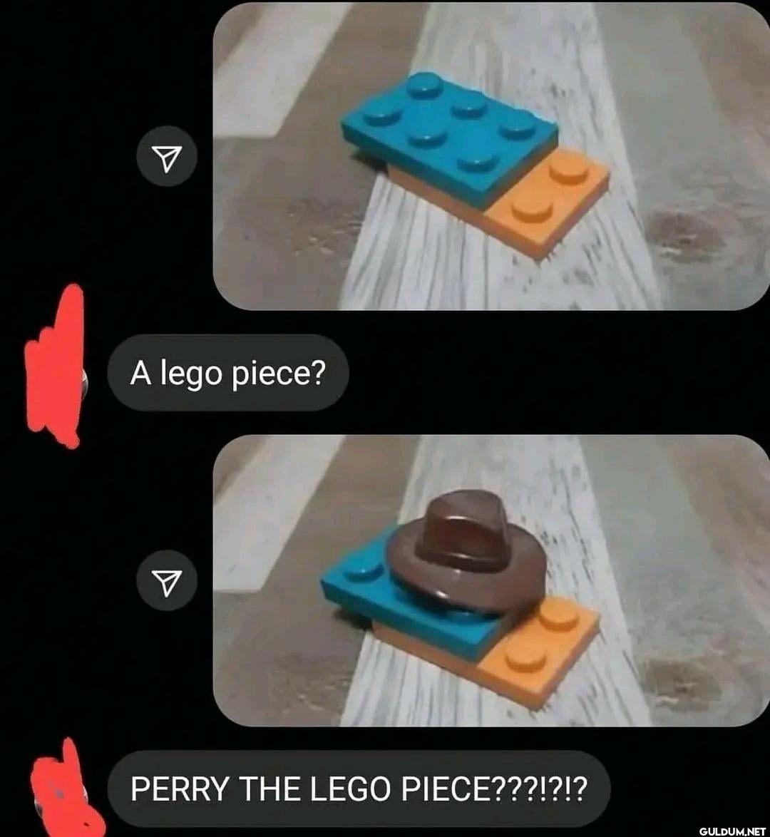 ▼ A lego piece? PERRY THE...