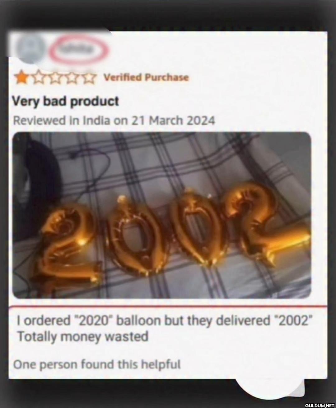"One person found this...
