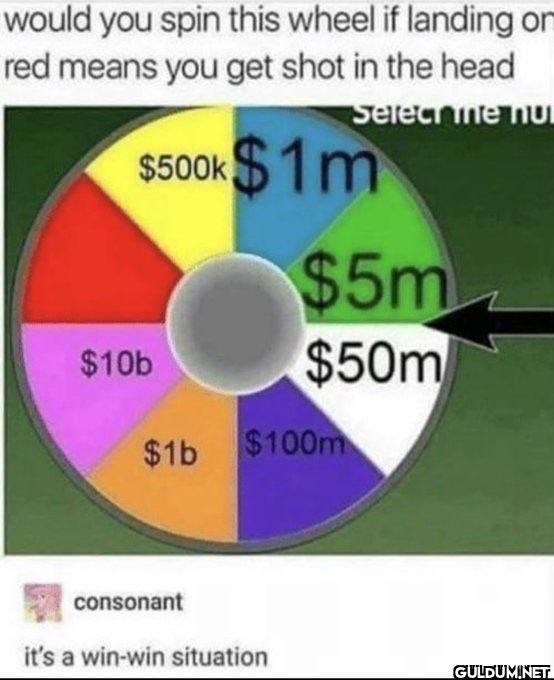 would you spin this wheel...