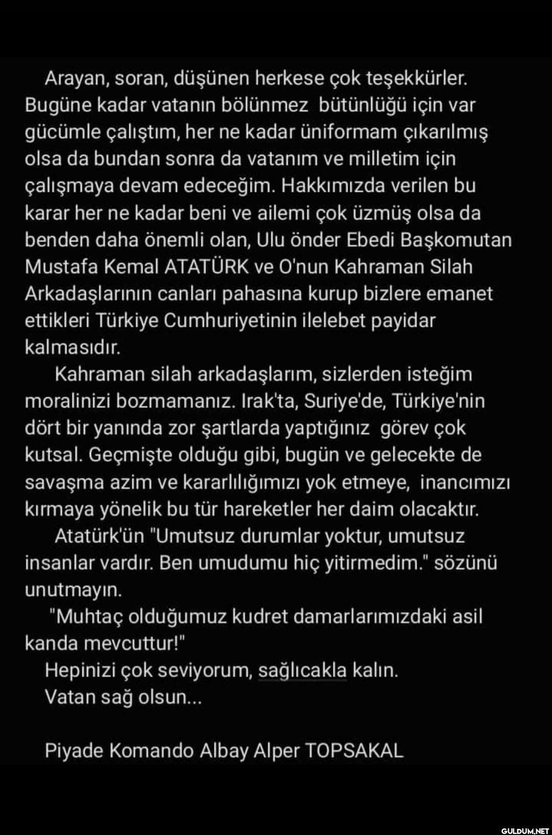 Teğmenlerle birlikte ihraç...