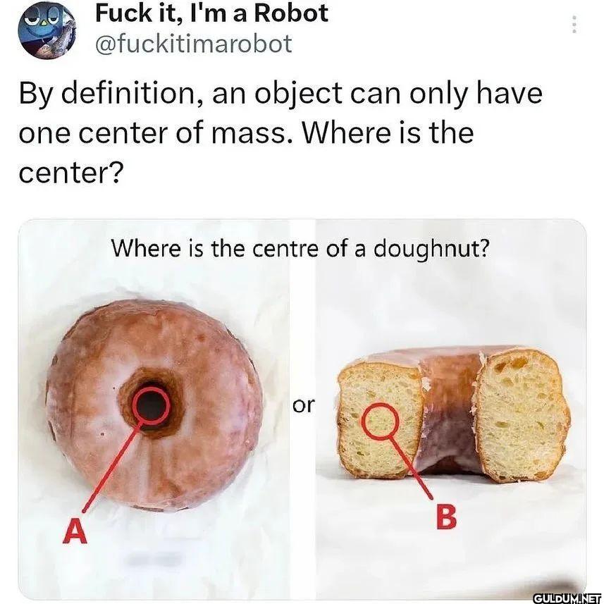 By definition, an object...