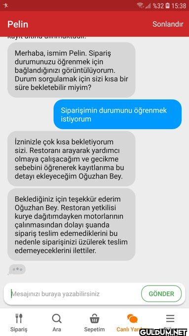 nE    1%32 15:38 Sonlandır...