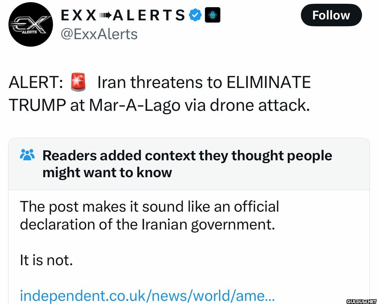 Follow ALERT: Iran...