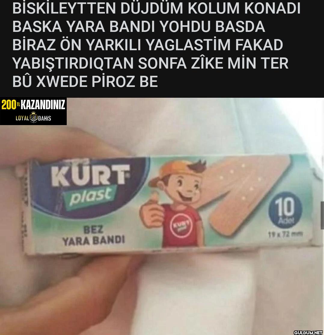 BİSKİLEYTTEN DÜJDÜM KOLUM...