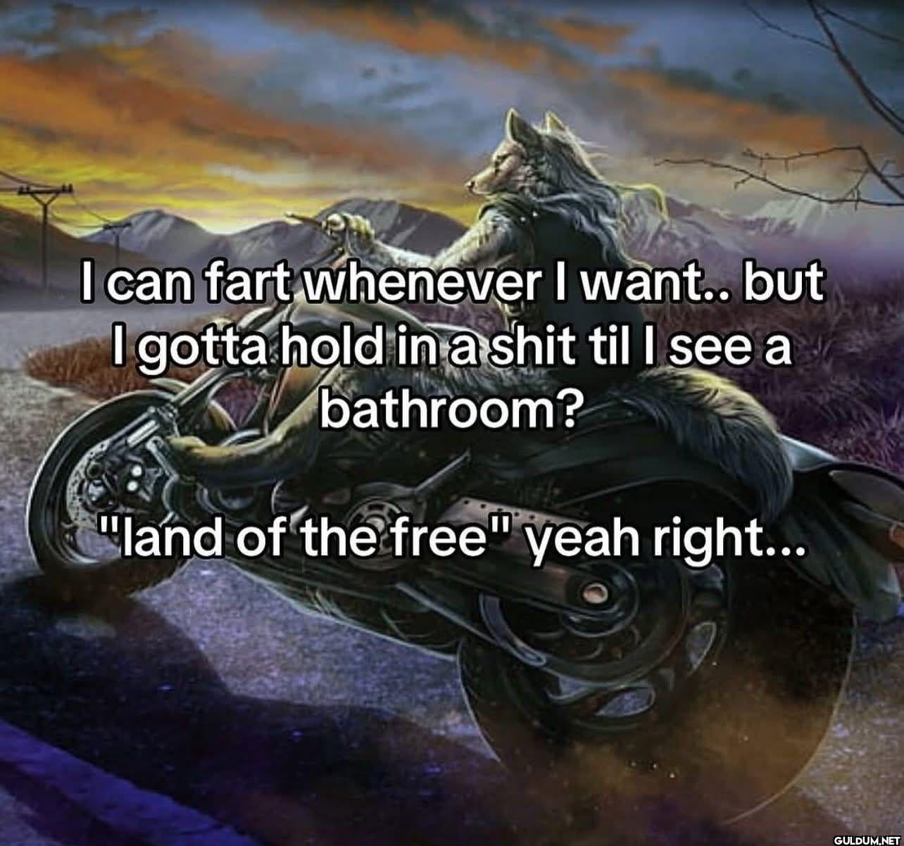 I can fart whenever I...