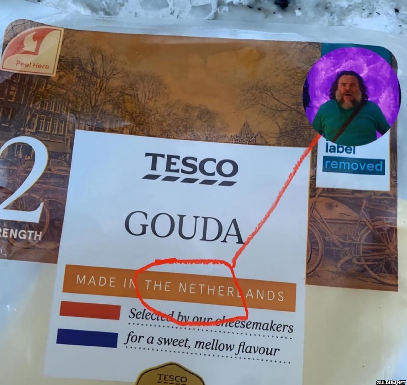 Peel Here 2 TESCO GOUDA...