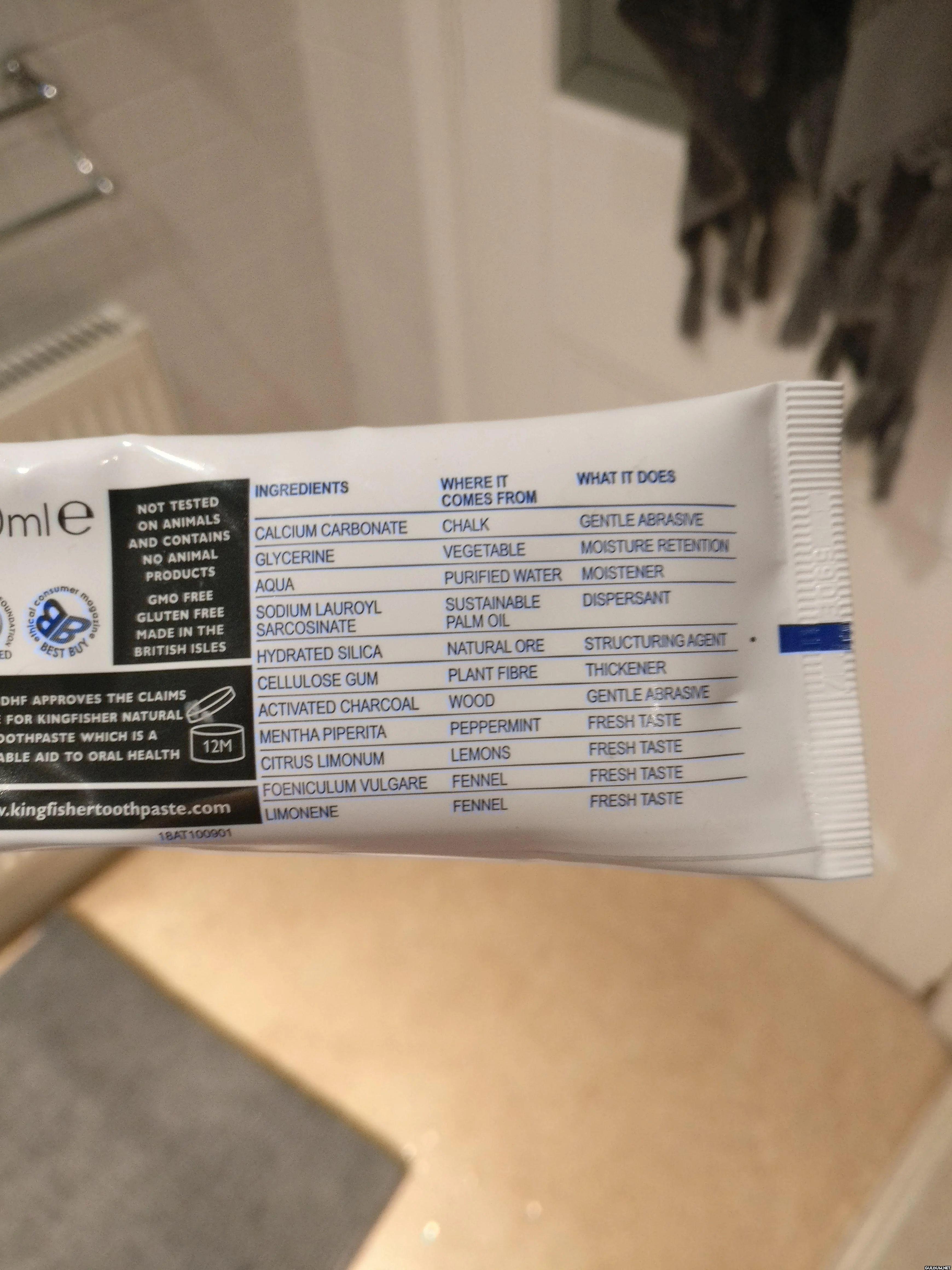 This Toothpaste describes...