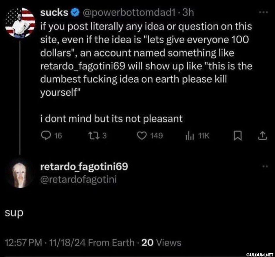 if you post literally any...