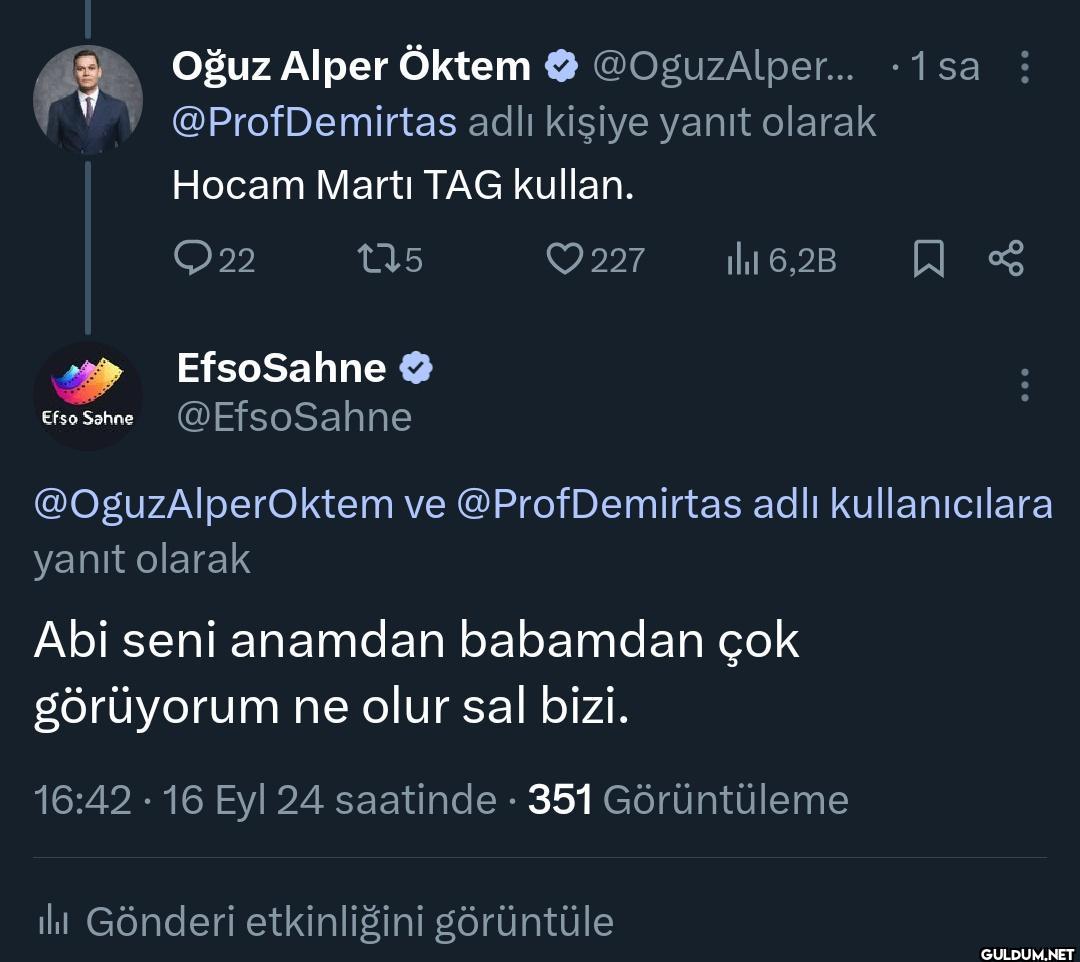 Dayanamadım direk söyledim...