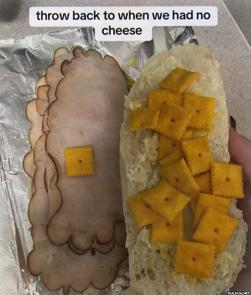 throw back to when we had no cheese