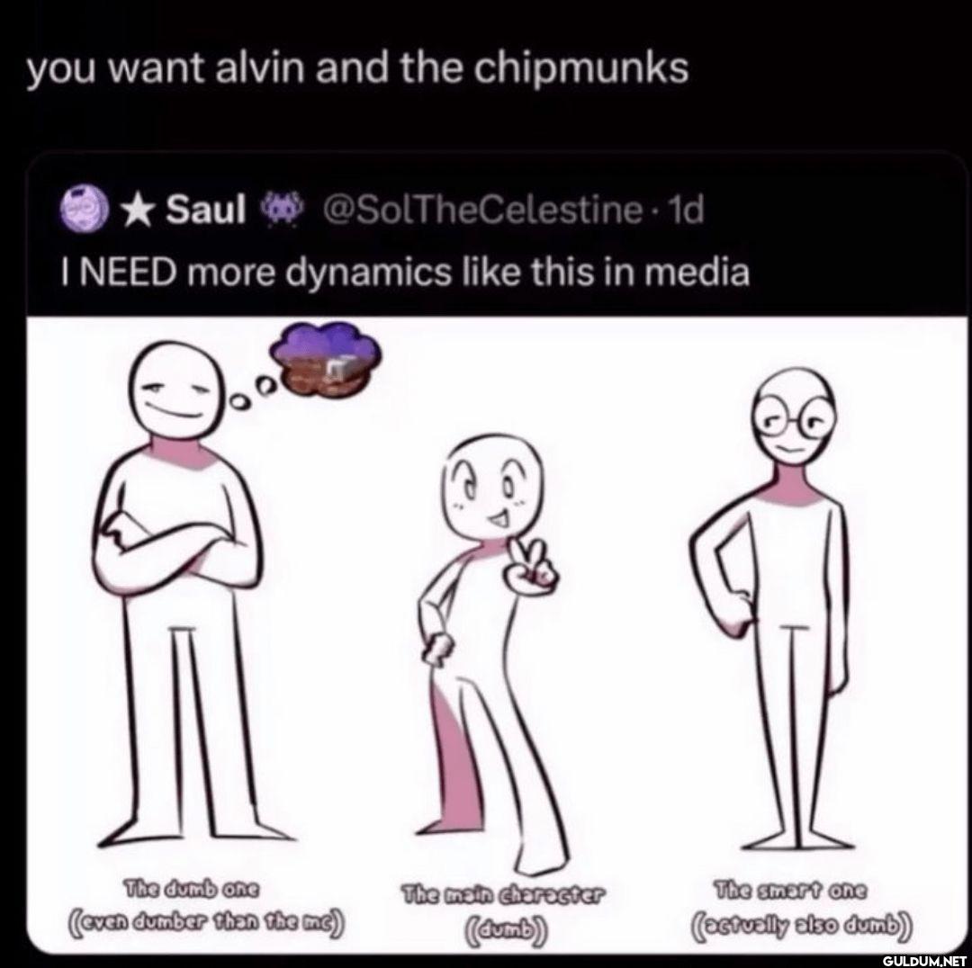 you want alvin and the...