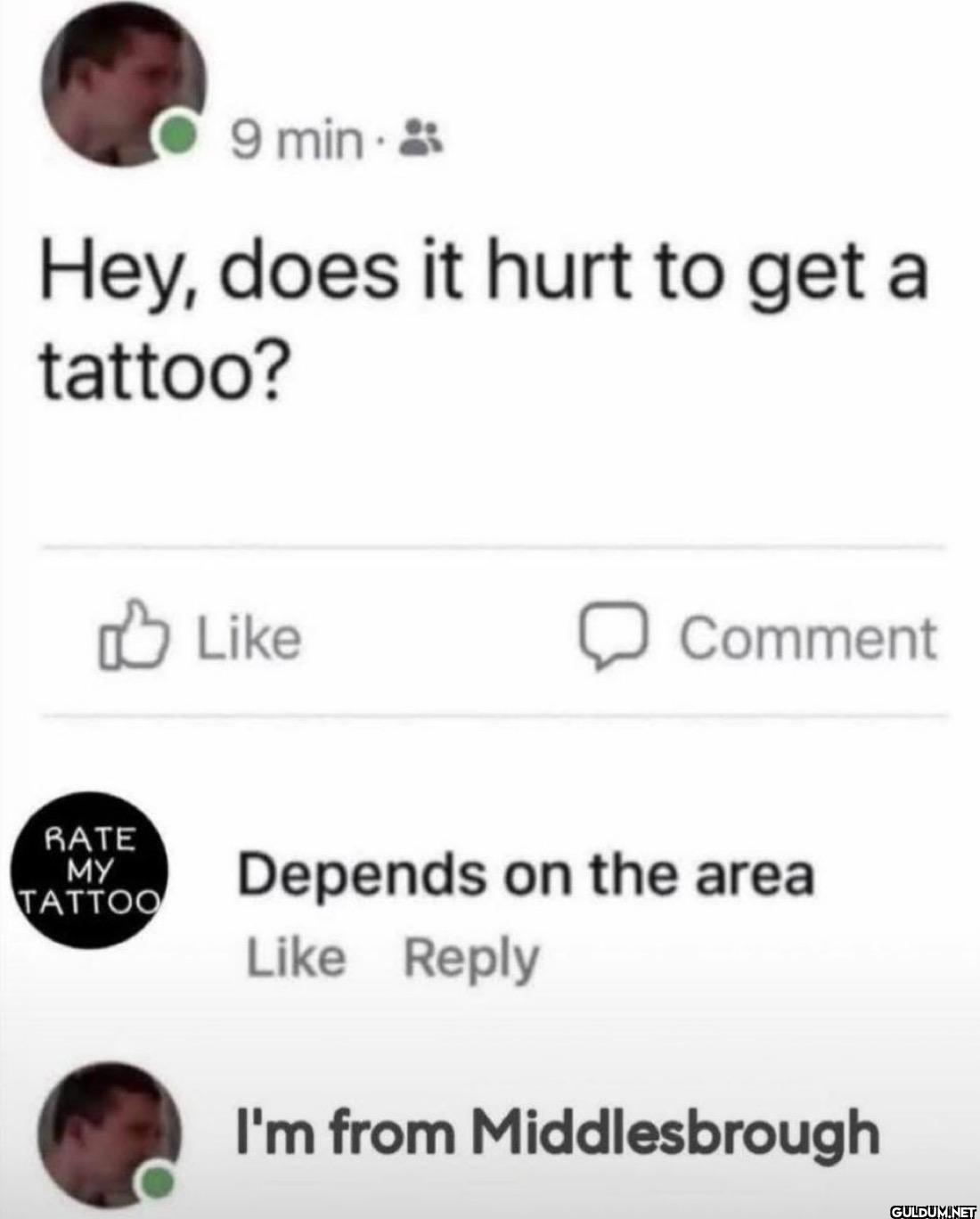 9 min. * Hey, does it hurt...