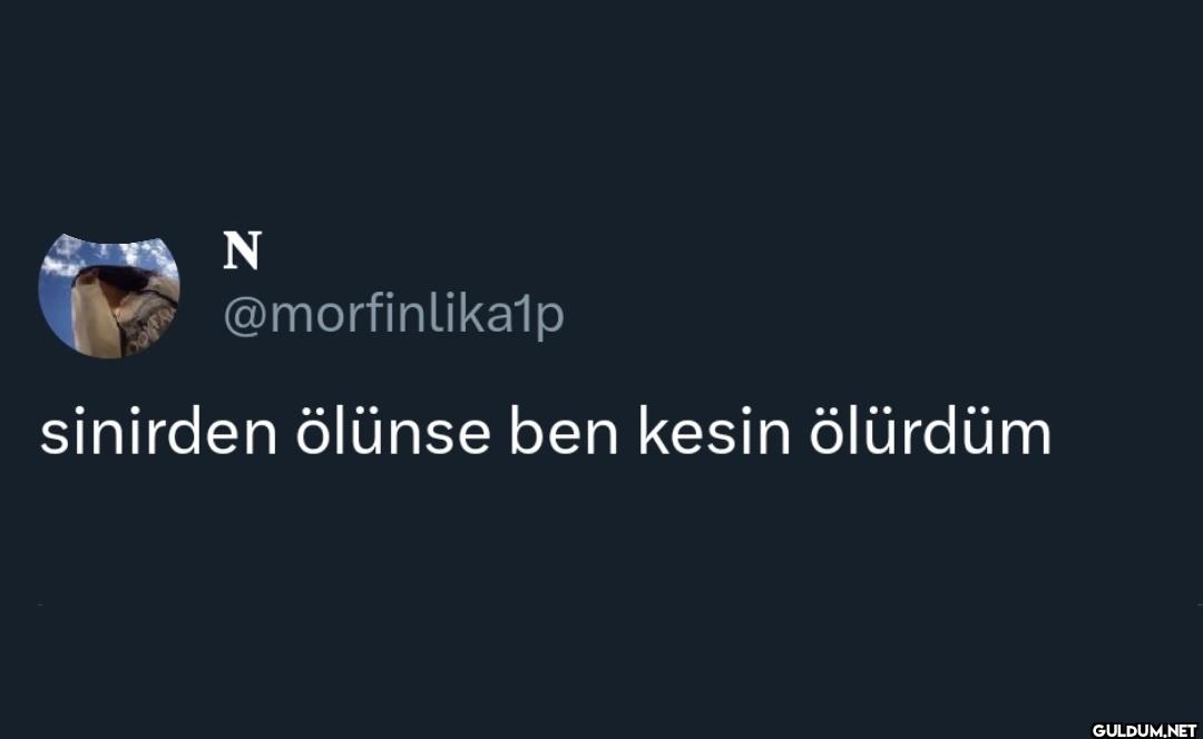 sinirden ölünse ben kesin ölürdüm