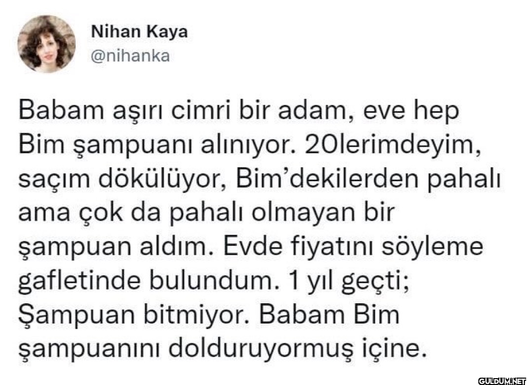 Babam aşırı cimri bir...