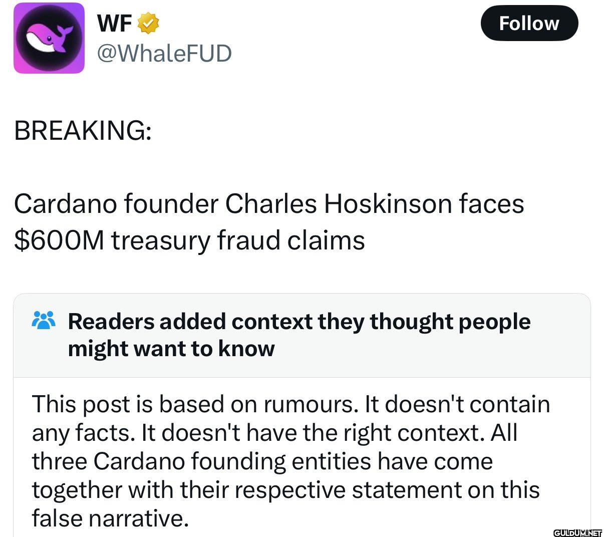Follow BREAKING: Cardano...