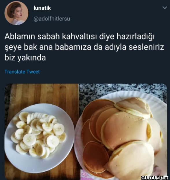 Ablamın sabah kahvaltısı...