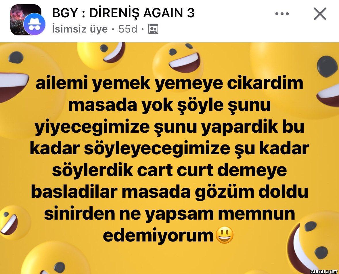 Üzgünüm ama klasik aile...
