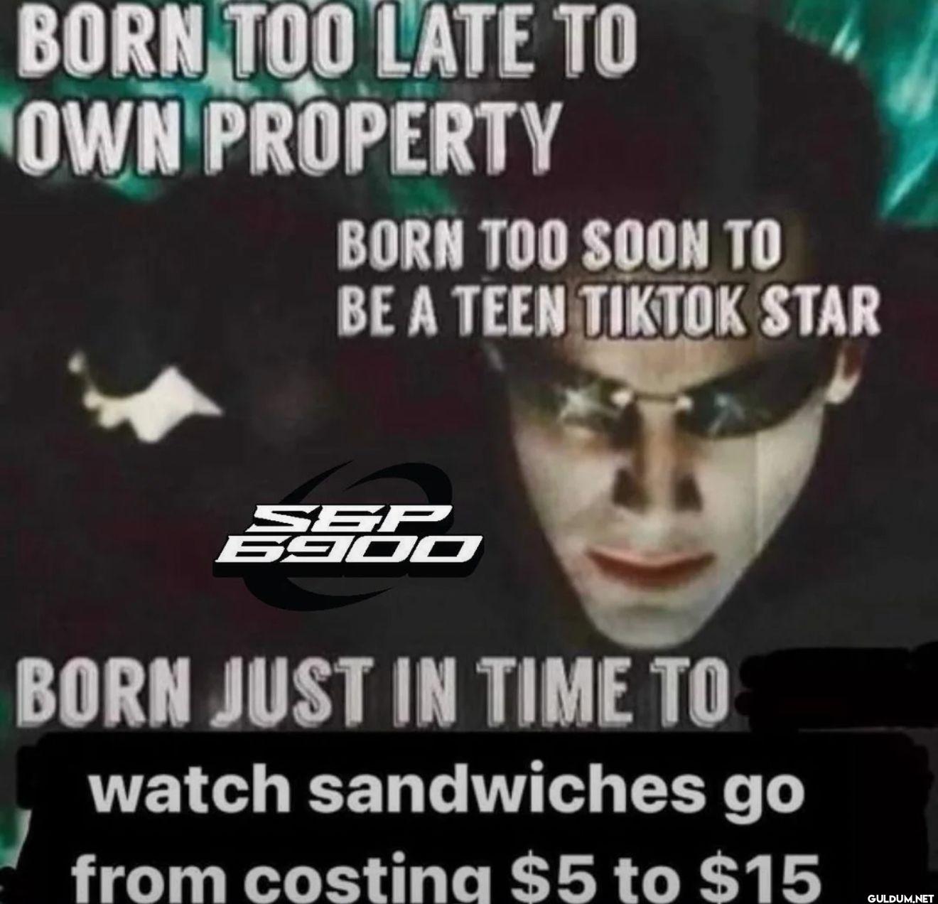 BORN TOO LATE TO OWN...