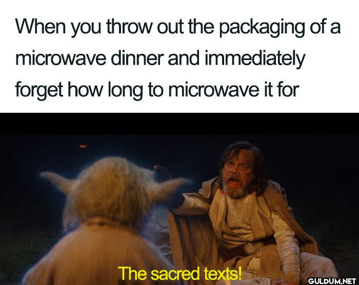 When you throw out the...