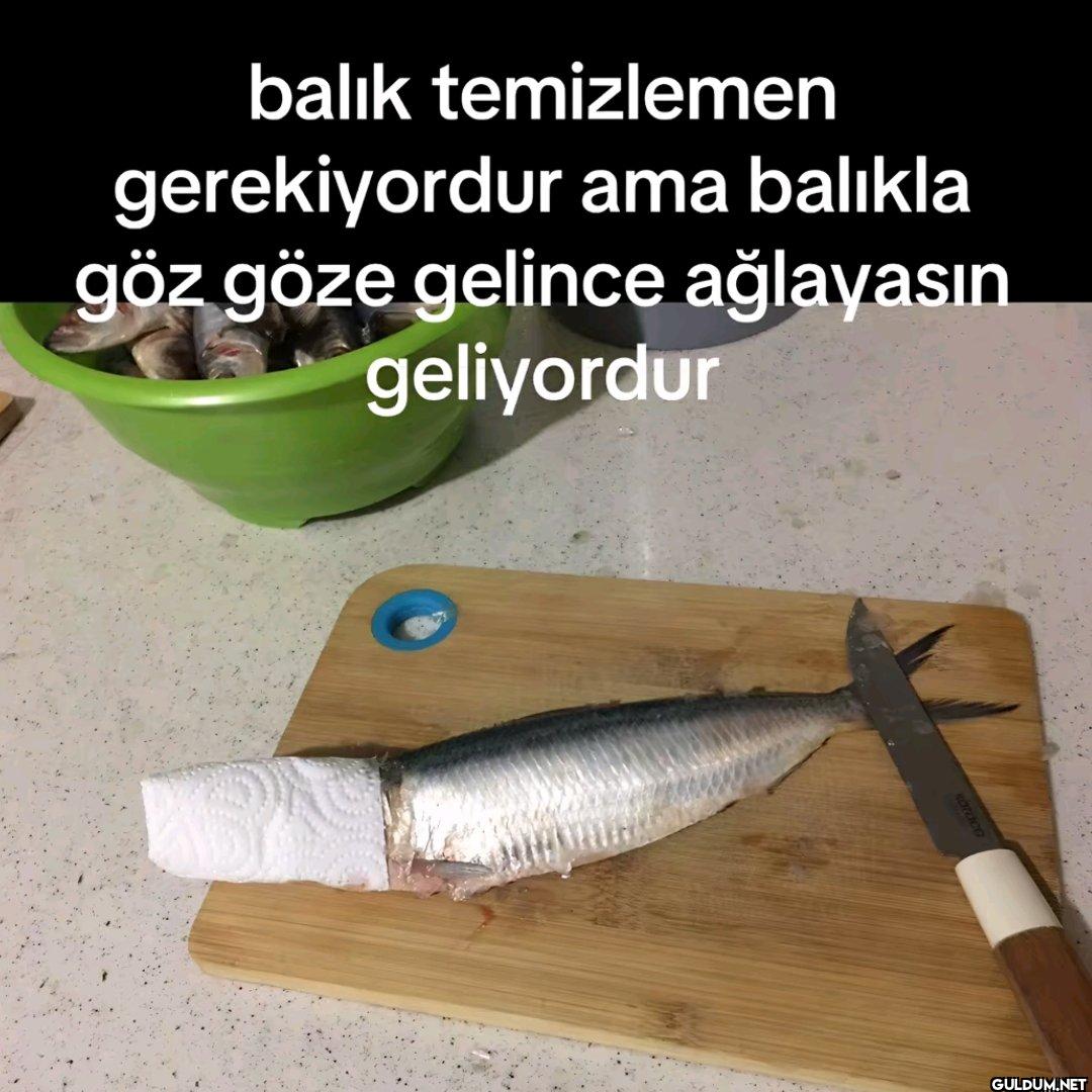 balık temizlemen...