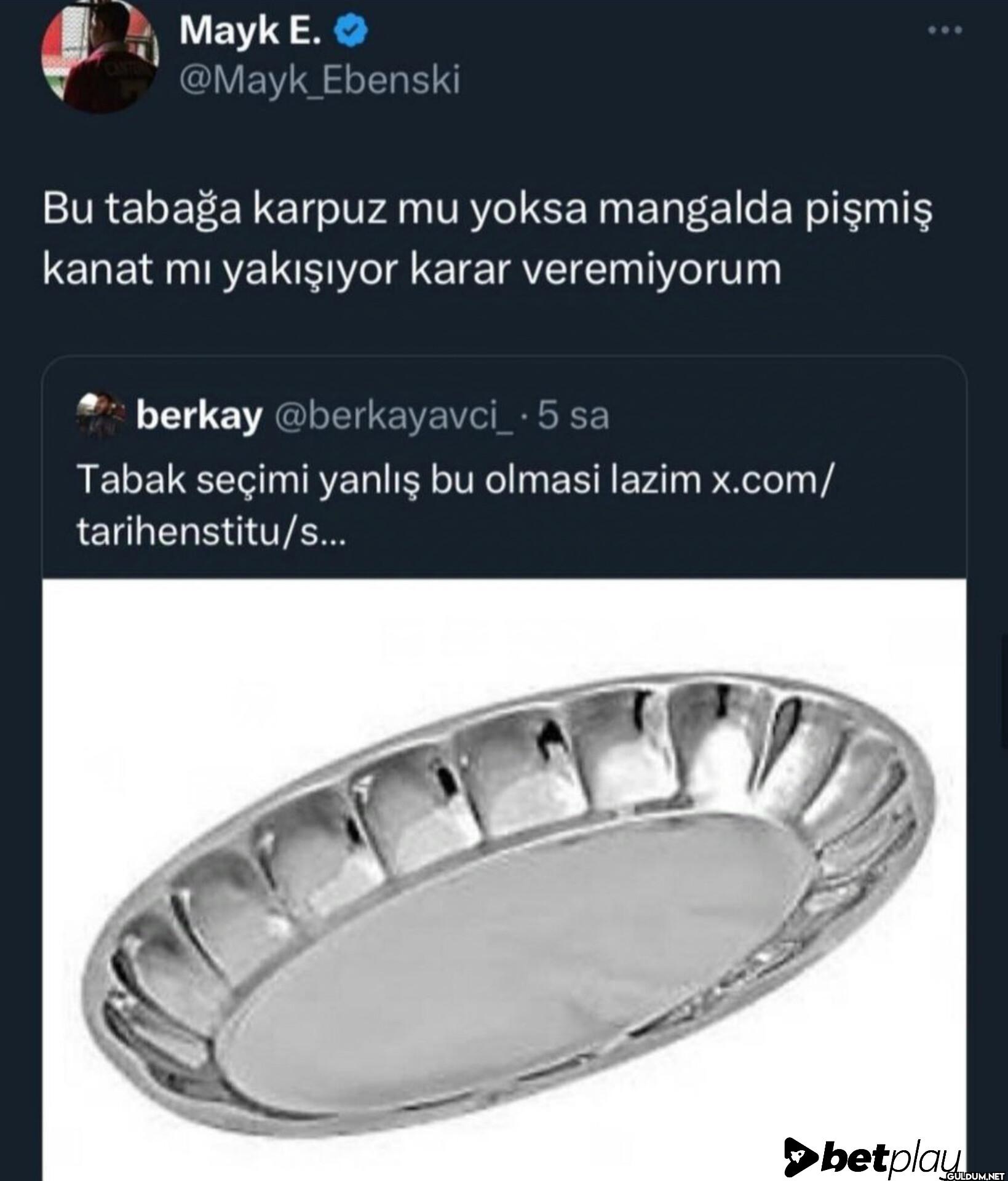 Bu tabağa karpuz mu yoksa...