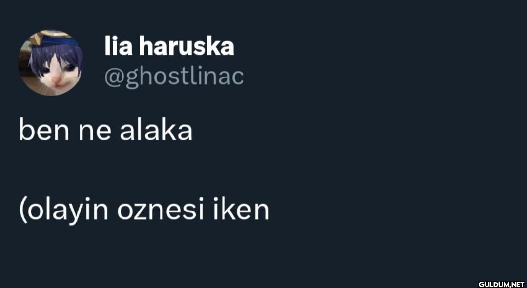 ben ne alaka (olayin oznesi iken