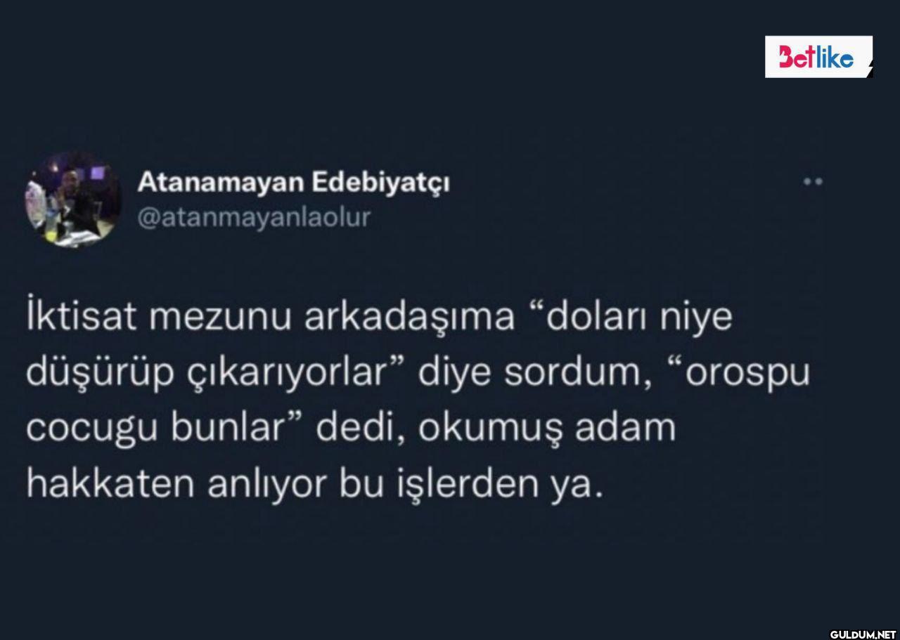 İktisat mezunu arkadaşıma...