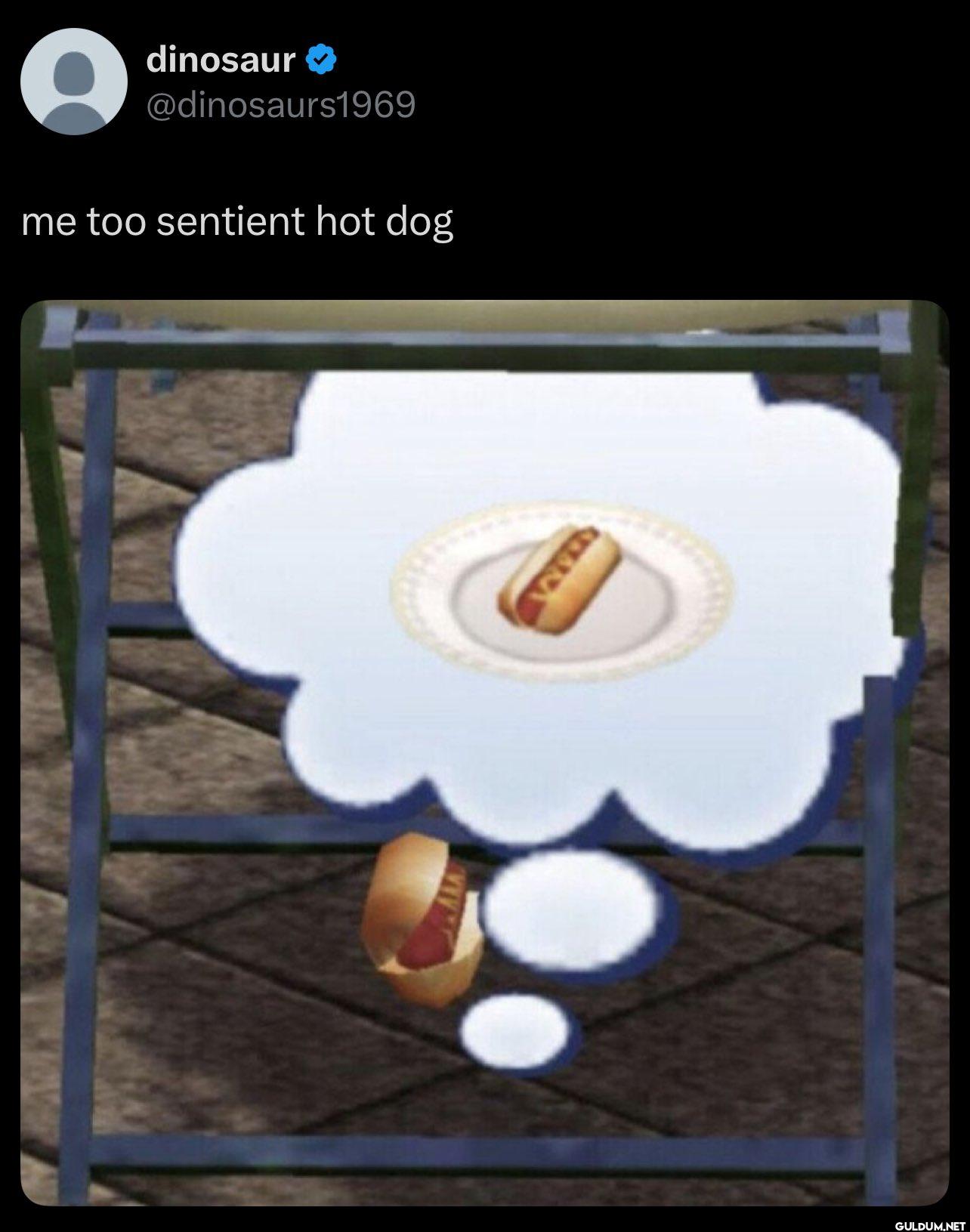 me too sentient hot dog