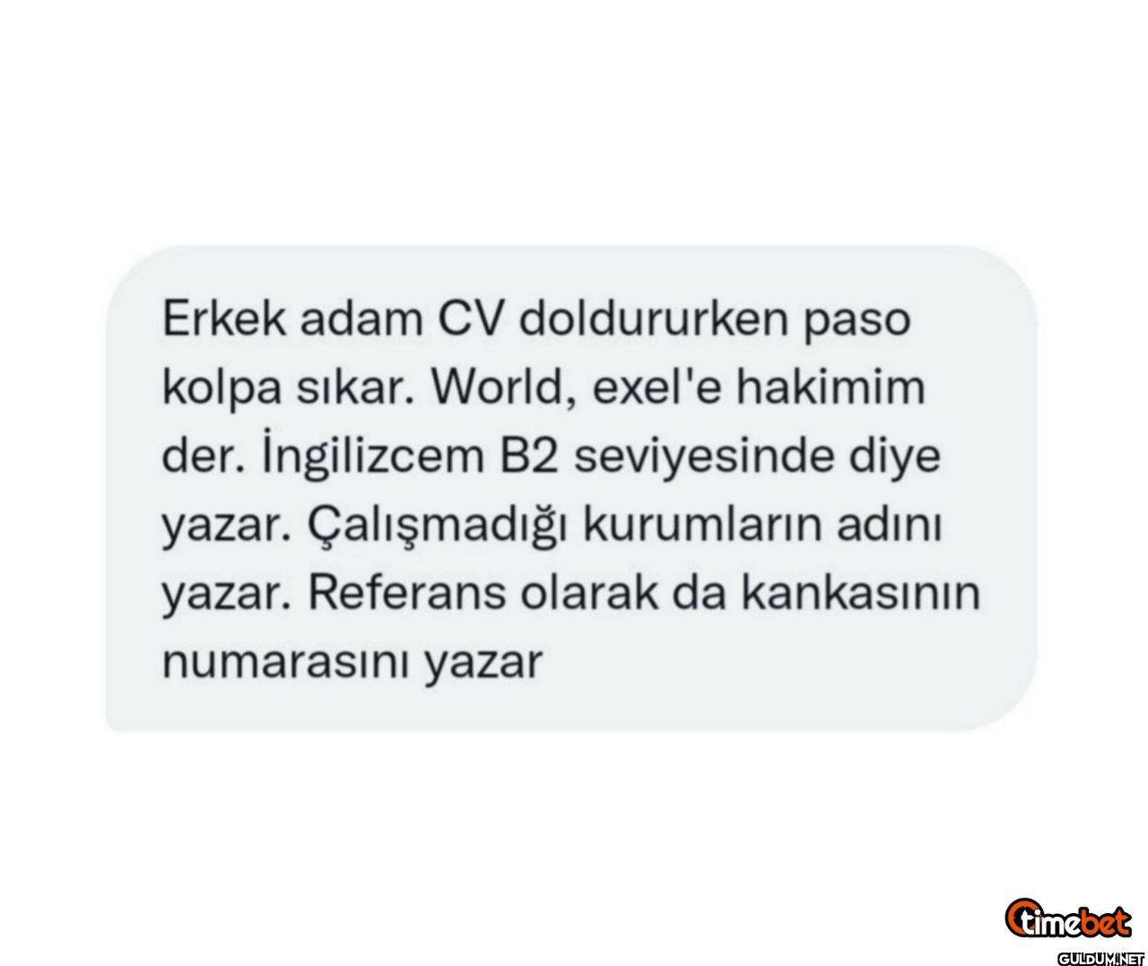 Erkek adam CV doldururken...